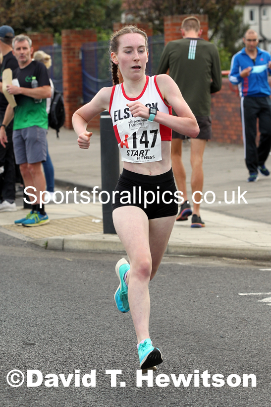 Womens under-17s 2021 Northern 6 and 4 Stage and Young Athletes Road Relays, Redcar. Photo: David T. Hewitson/Sports for All Pics